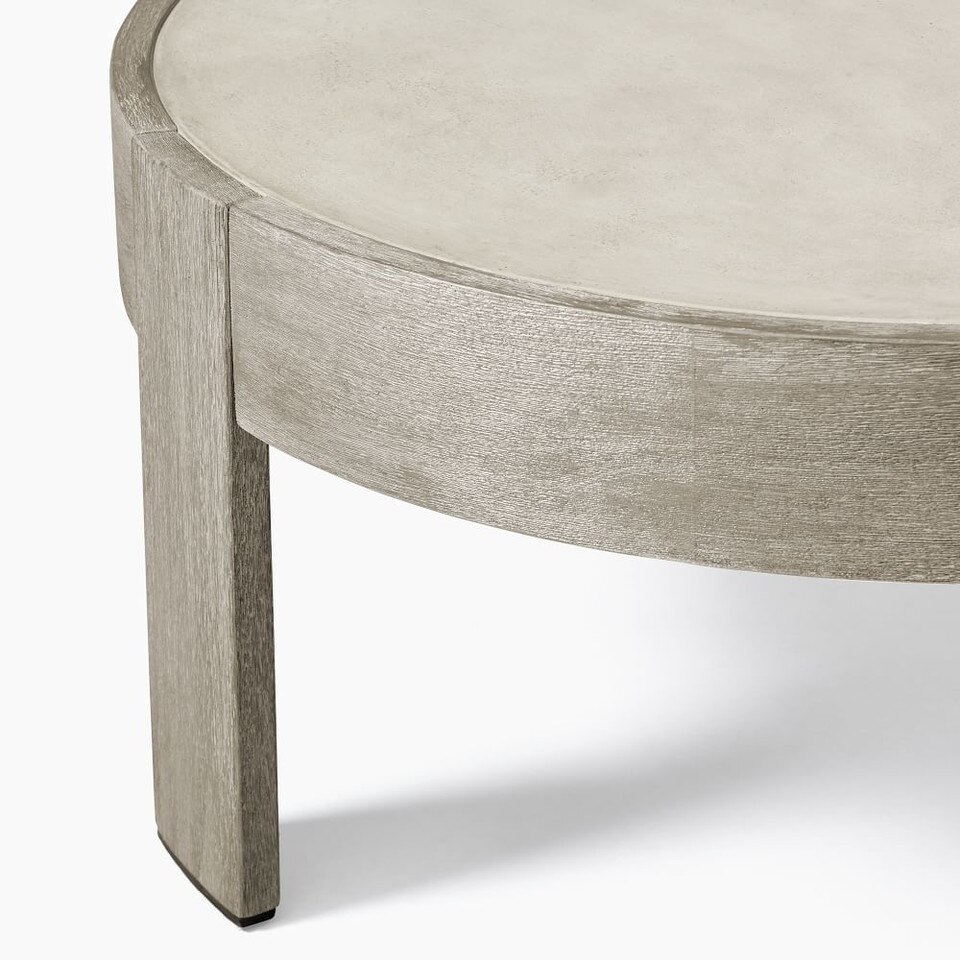Portside Garden Round Coffee Table (87 cm) West Elm UK